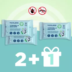 Tickless® Citronella Wipes for Dogs – 2+1 Bundle