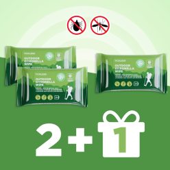 Családi csomag: 2+1 Outdoor Citronella Törlőkendő