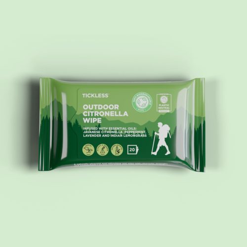 Tickless® Outdoor Citronella Törlőkendő