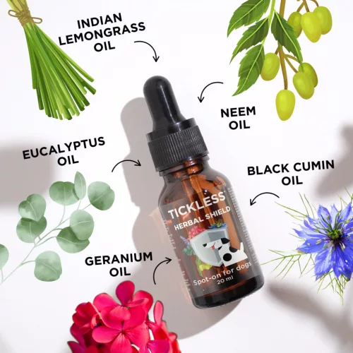 Tickless® Herbal Shield Spot-On – 100% Natural Oil Blend for Dogs